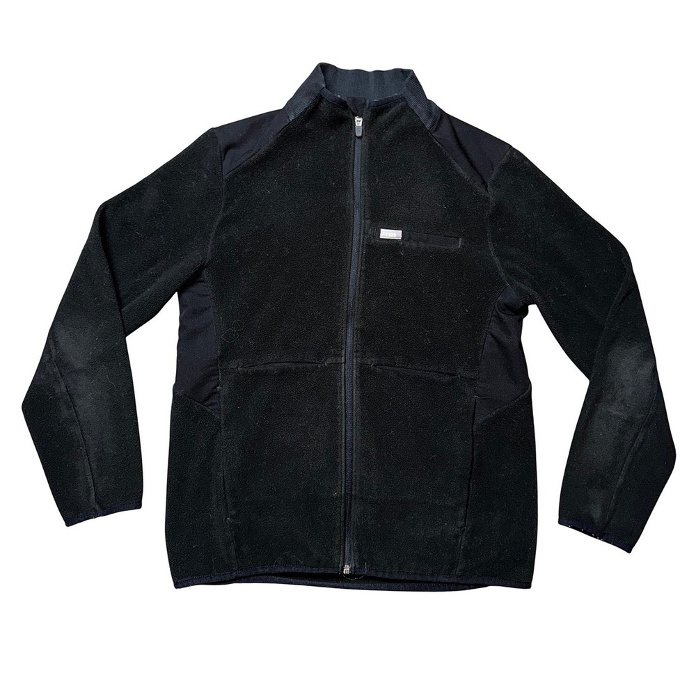 FIGS Mens Black Full Zip Primaloft Fleece Jacket Size Medium Mock Neck Utility